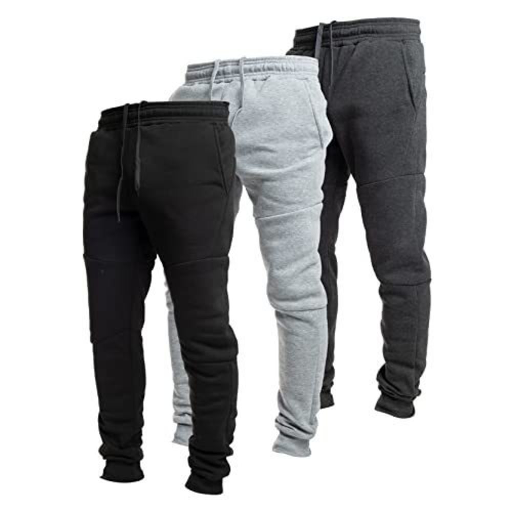 NEW Ultra Performance 3 Pack Fleece Active Tech Joggers for Men, Mens Sweatpants